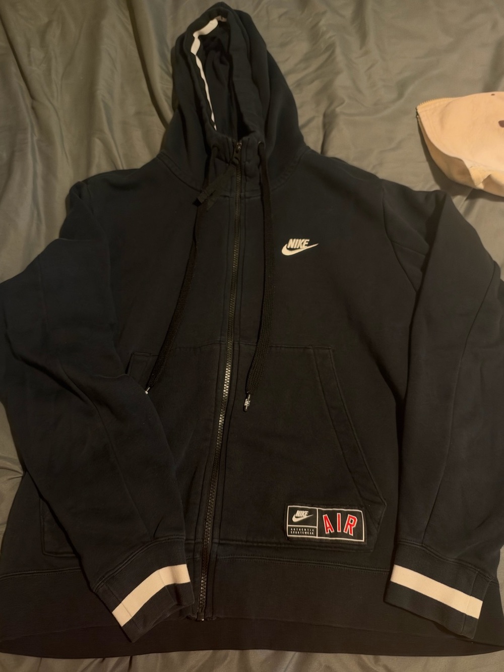 Nike Black Zip Hoodie with AIR Patch